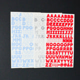 Red, Silver + Blue Alphabet Sticker Bundle