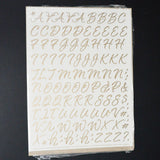 Gold Cursive Alphabet Stickers