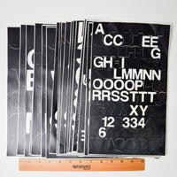 Black Sans Serif Alphabet Stickers