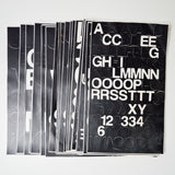 Black Sans Serif Alphabet Stickers