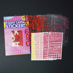 Red Alphabet Sticker Bundle