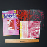 Red Alphabet Sticker Bundle