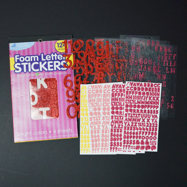 Red Alphabet Sticker Bundle