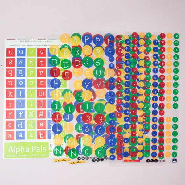 Colorful Alphabet Sticker Bundle