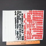 Red, White + Black Alphabet Sticker Bundle