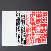 Red, White + Black Alphabet Sticker Bundle