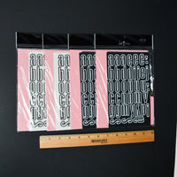 Outline Block Letter Rub-On Alphabet Bundle