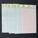 Blue + Pink Patterned Chipboard Alphabet Sticker Bundle
