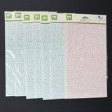 Blue + Pink Patterned Chipboard Alphabet Sticker Bundle