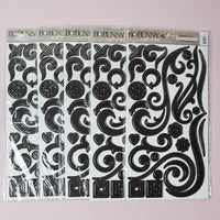 Black Polka Dot Chipboard Alphabet Sticker Bundle