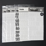 White + Black 3D Alphabet Sticker Bundle