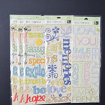 Amy Butler Adhesive Chipboard Word Sticker Bundle