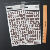 Brown Thickers Alphabet Chipboard Sticker Bundle