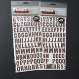 Brown Thickers Alphabet Chipboard Sticker Bundle