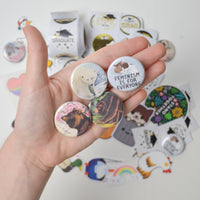 Assorted Sticker + Button Set