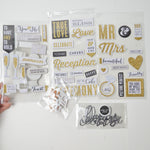 Wedding Themed Scrapbooking Sticker Bundle