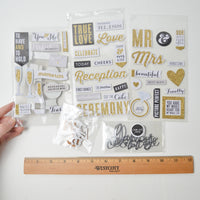 Wedding Themed Scrapbooking Sticker Bundle