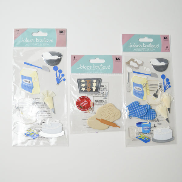 Jolee's Boutique Kitchen + Scrapbooking Stickers - 3 Packs