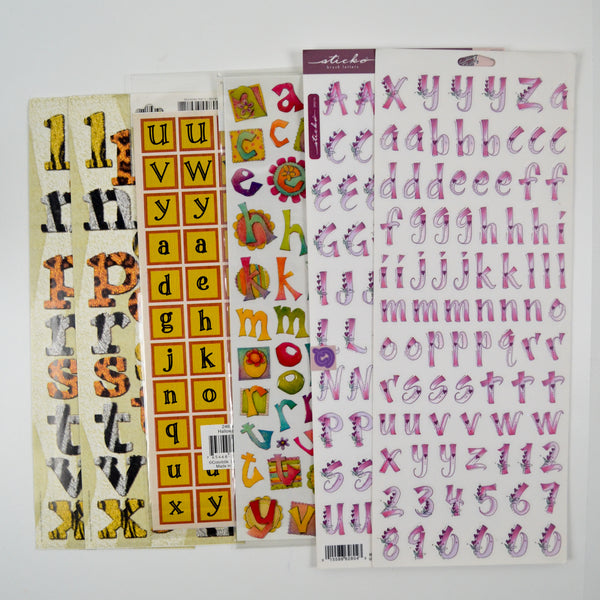 Colorful Alphabet Sticker Bundle