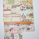 Designer Stickers + Vintage Printed Cardstock Bundle