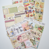Designer Stickers + Vintage Printed Cardstock Bundle
