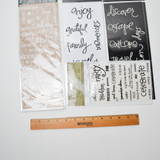 Silhouette Word Stickers + Rub-On Transfer Bundle
