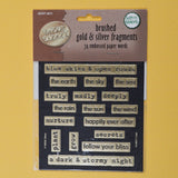 Silver + Gold Embossed Paper Words