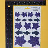 Purple Flower + Leaf Stickers