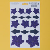 Purple Flower + Leaf Stickers