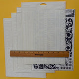 Hambly Screen Prints White Rub-On Decorative Transfers