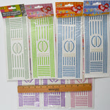 Green, Blue + Purple Rhinestone Stickers - 7 Sheets