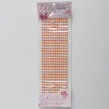 Orange Crystal Stickers - 1 Sheet