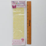 Yellow Crystal Stickers - 1 Sheet