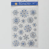 Snowflake Metallic Embossed Stickers - 1 Sheet