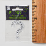 Rhinestone Question Mark Sticker - 1 Sheet