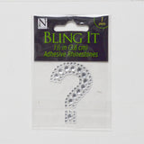 Rhinestone Question Mark Sticker - 1 Sheet