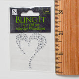 Rhinestone Heart Sticker - 1 Sheet