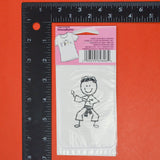 Karate Stick Figure Iron On Transfer