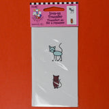 Cat Stick Figure Iron On Transfer