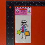 Shopper Stick Figure Iron On Transfer