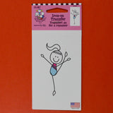 Dancer Stick Figure Iron On Transfer