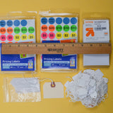 Price Stickers + Blank Tie-On Tags