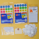 Price Stickers + Blank Tie-On Tags