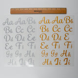 Gold + Silver Script Alphabet Iron-On Transfers