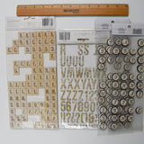 Assorted Brown Alphabet Stickers - 4 Packs