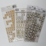 Assorted Brown Alphabet Stickers - 4 Packs