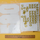 Glitter Gold + White Alphabet Iron-On Transfers
