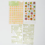 Green + Orange Alphabet Stickers