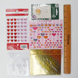 Assorted Metallic Heart Stickers