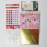 Assorted Metallic Heart Stickers